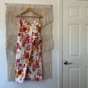 Great Jones White Floral Midi Dress